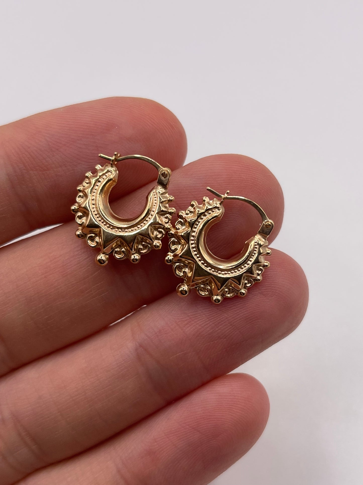 9ct gold creole earrings