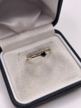 Load image into Gallery viewer, 9ct gold black diamond ring
