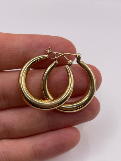 9ct gold creole earrings