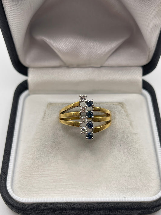 18ct gold sapphire and diamond ring