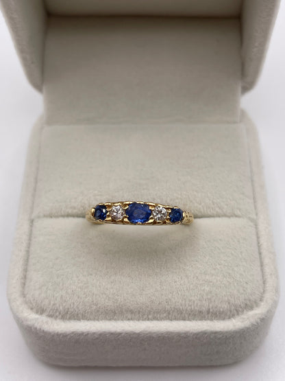 18ct gold sapphire and diamond ring