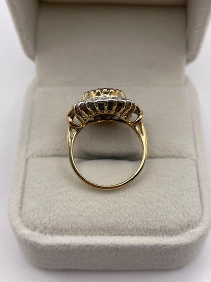 9ct gold sapphire and diamond ring