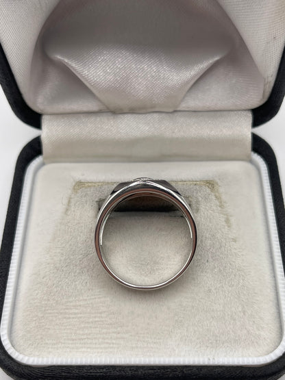 8ct white gold diamond cluster ring