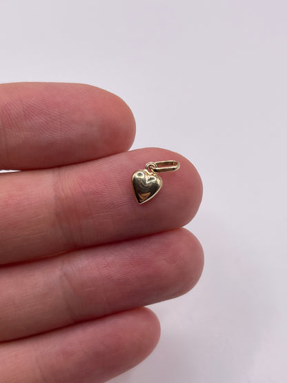 9ct gold heart charm