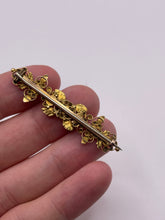 Load image into Gallery viewer, Antique high carat gold turquoise and garnet brooch
