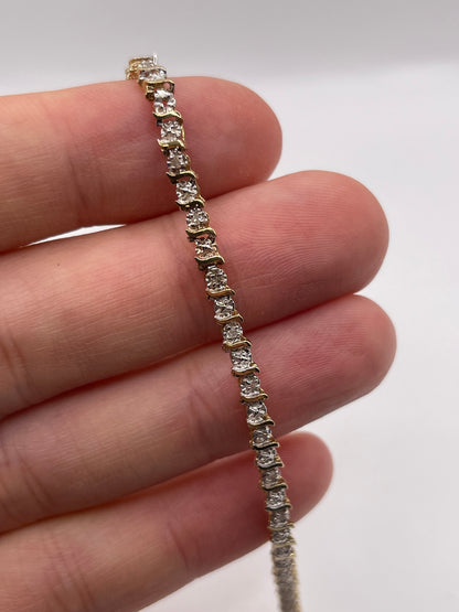 9ct gold diamond bracelet