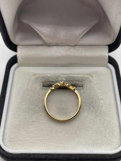 9ct gold diamond cluster ring