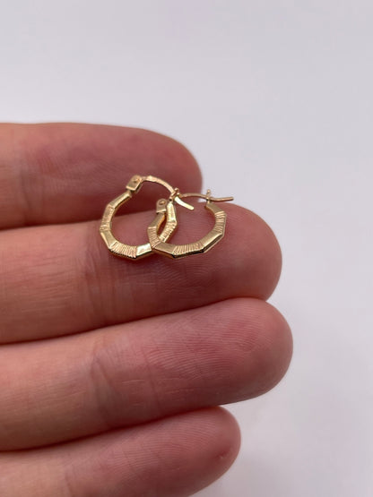 9ct gold creole earrings