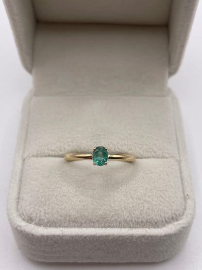 9ct gold emerald ring