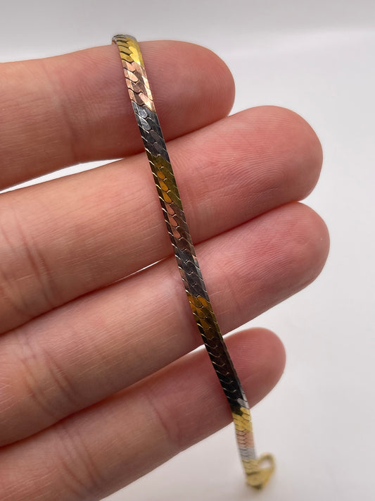 9ct tri gold bracelet