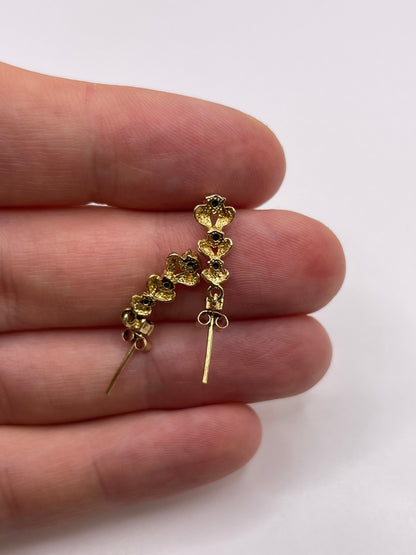 9ct gold sapphire earrings