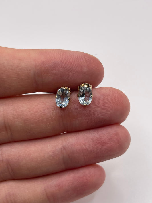 9ct gold topaz earrings