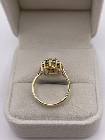 9ct gold opal and sapphire ring