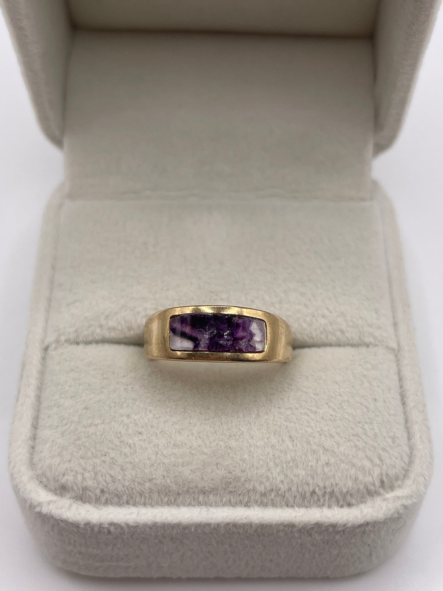 9ct gold blue John ring
