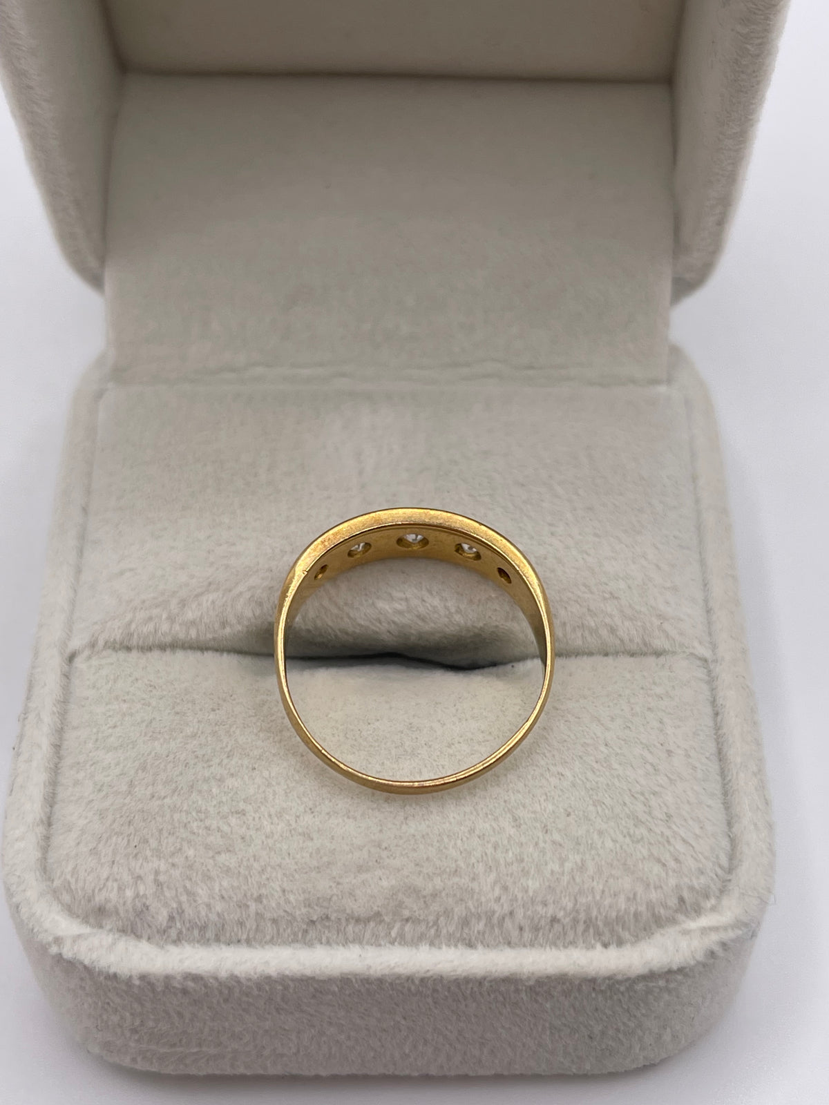 Antique 18ct gold old cut diamond gypsy ring