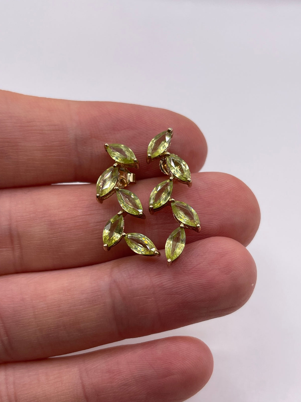 9ct gold sphene earrings