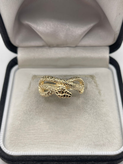 9ct gold snake ring