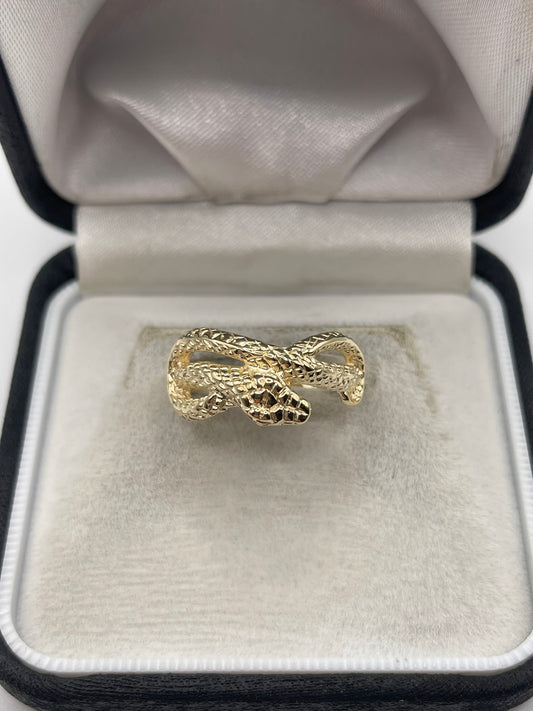 9ct gold snake ring