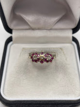 Load image into Gallery viewer, 9ct gold ruby and diamond ring
