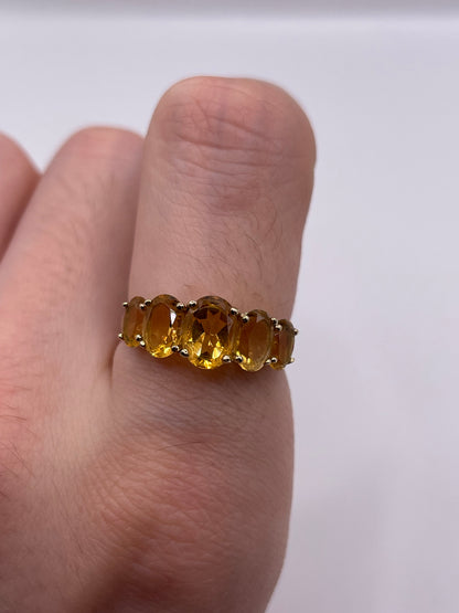 9ct gold citrine ring