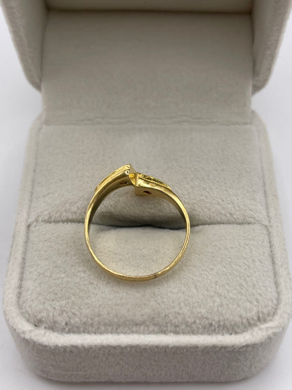 21ct gold cz ring