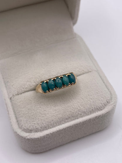 9ct gold turquoise ring