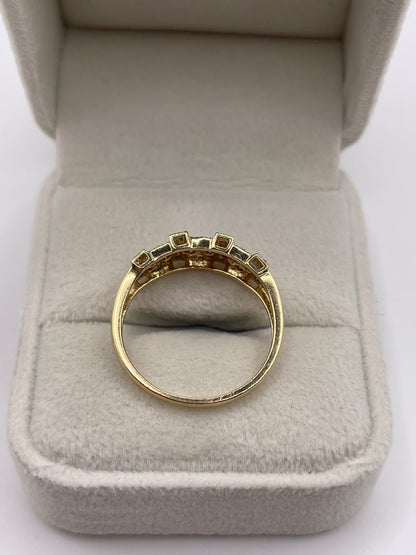9ct gold diamond cluster ring