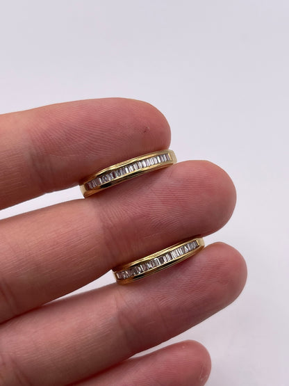 9ct gold diamond earrings
