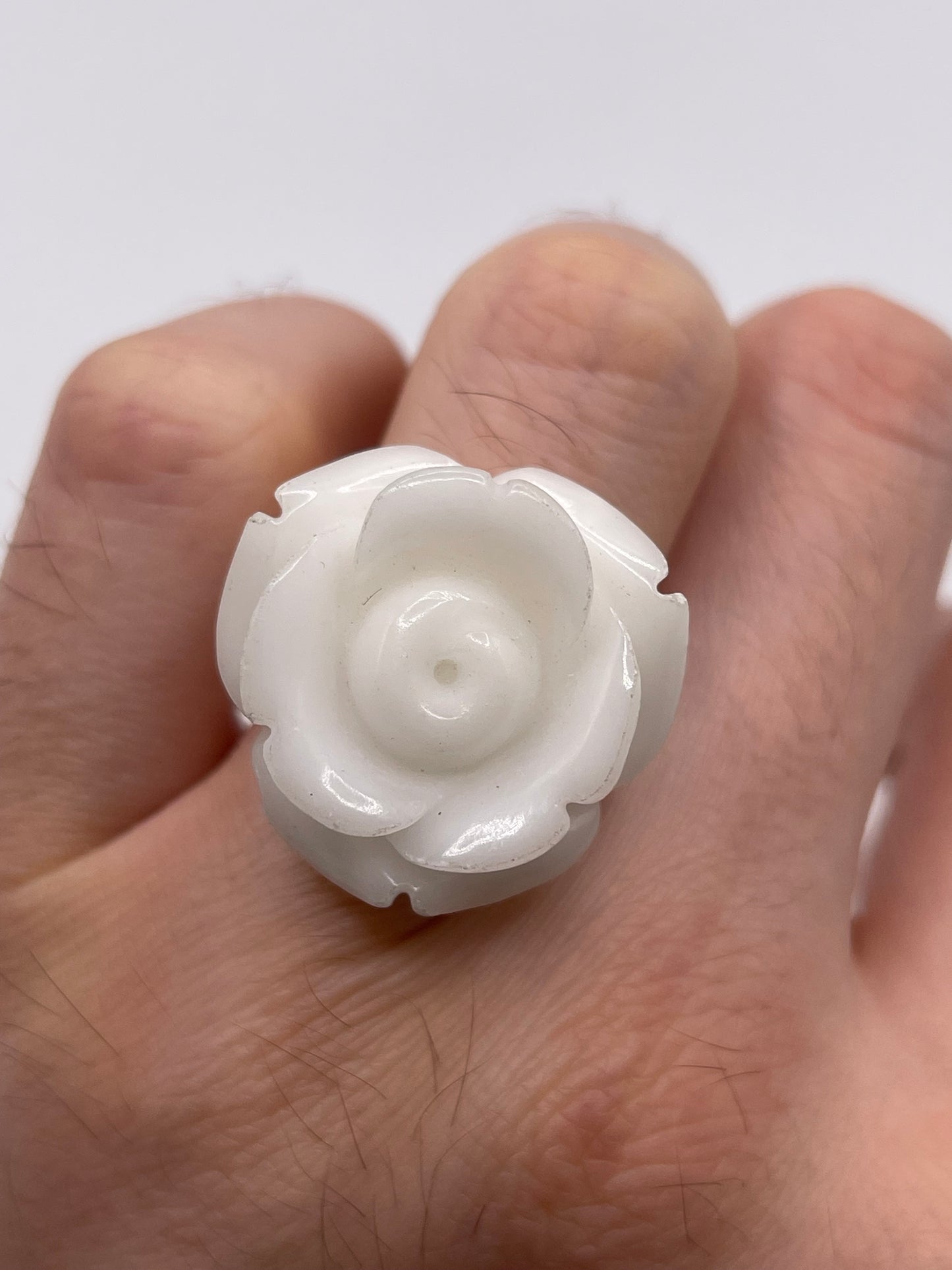 Silver gemstone ring