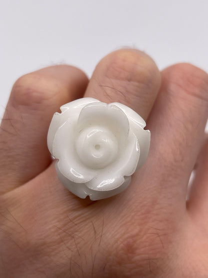 Silver gemstone ring