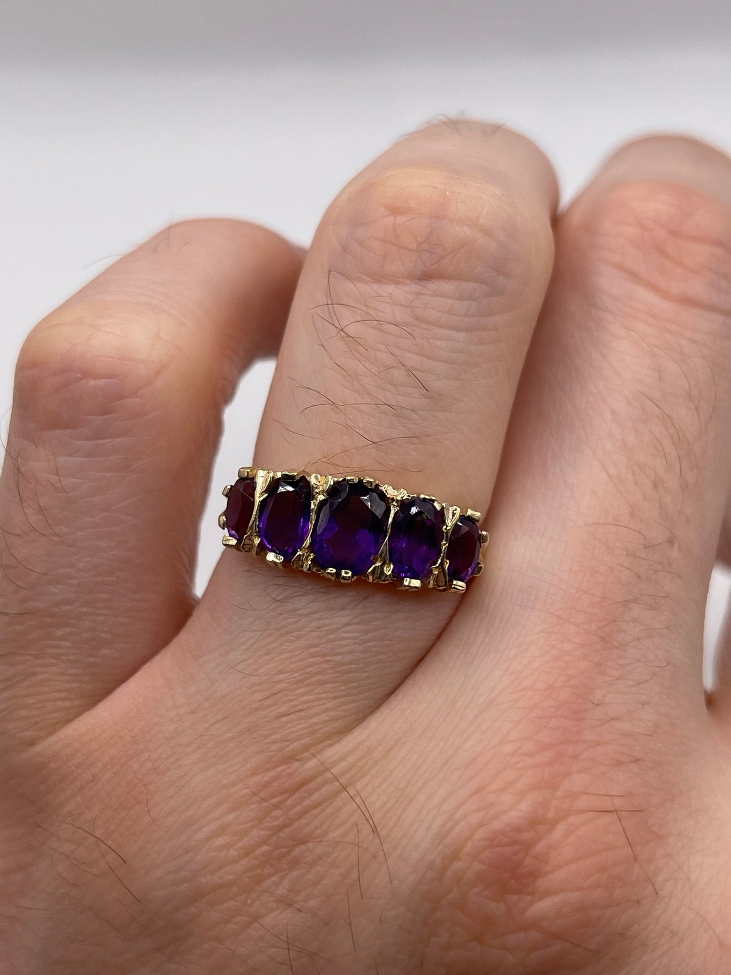 9ct gold amethyst ring