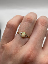 Load image into Gallery viewer, 9ct gold opal and diamond ring
