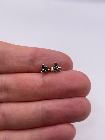 9ct gold sapphire earrings