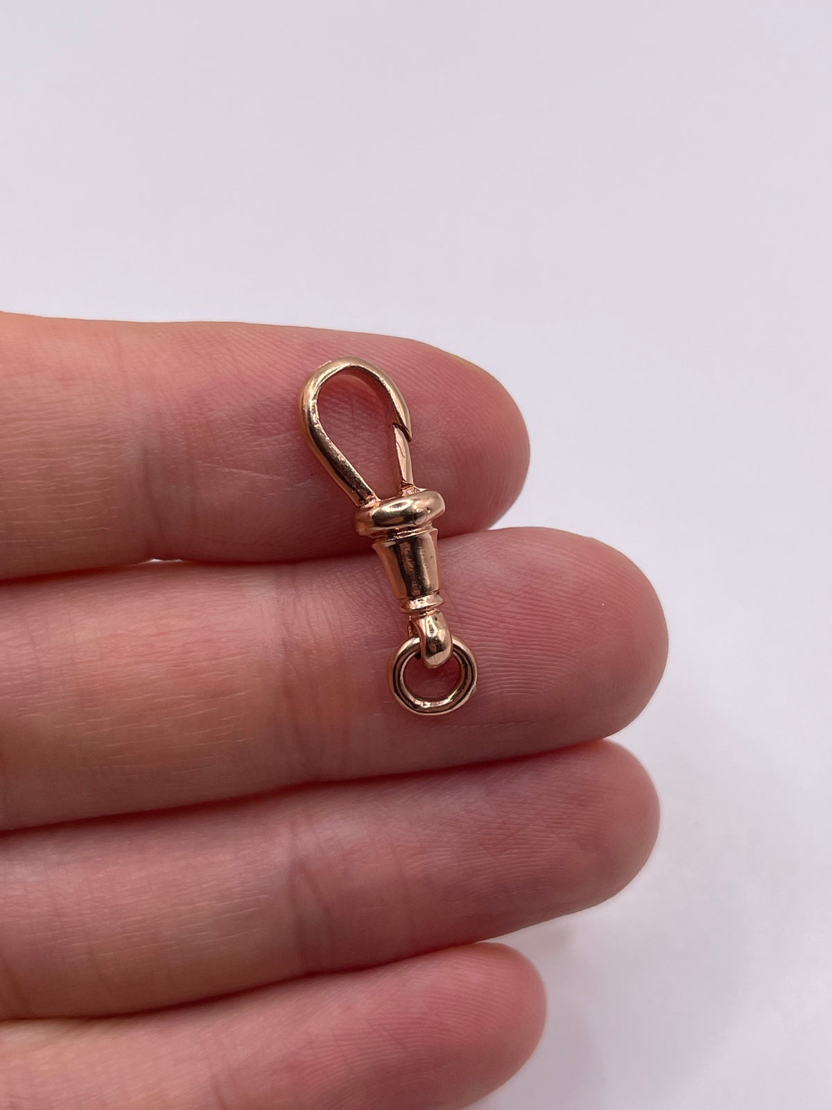 9ct rose gold dog clip 2