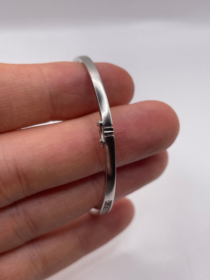 9ct white gold diamond bangle