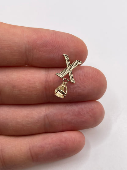 9ct gold initial X pendant