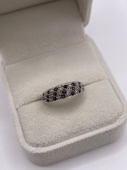9ct gold sapphire and diamond ring