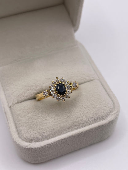 18ct gold sapphire and diamond ring