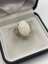 Load image into Gallery viewer, 9ct gold opal and zircon ring
