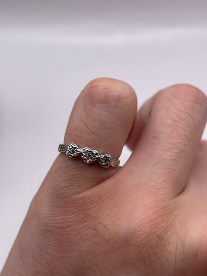 9ct gold platinum diamond ring