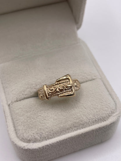 9ct gold buckle ring