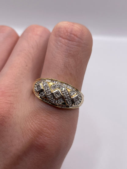 14ct gold diamond cluster ring