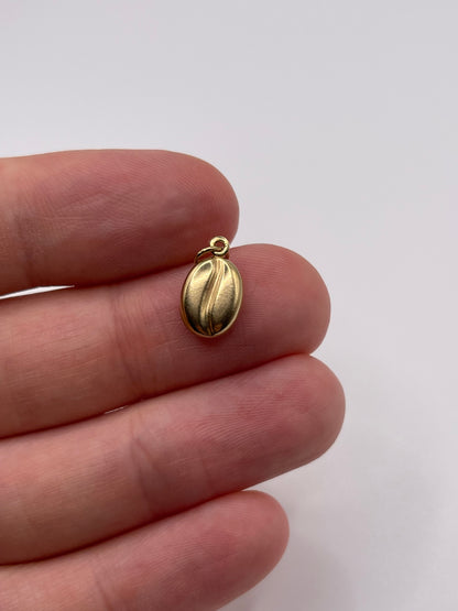 9ct gold coffee bean charm