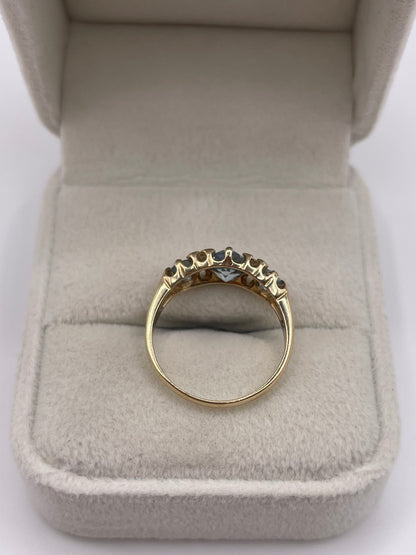 9ct gold topaz and diamond ring