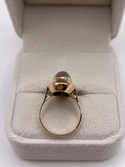 9ct gold agate ring