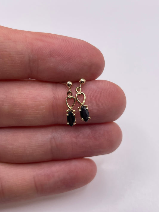 9ct gold sapphire earrings