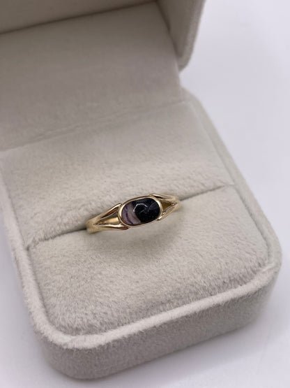 9ct gold blue John ring