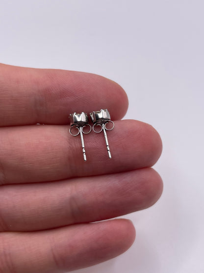 9ct white gold diamond earrings