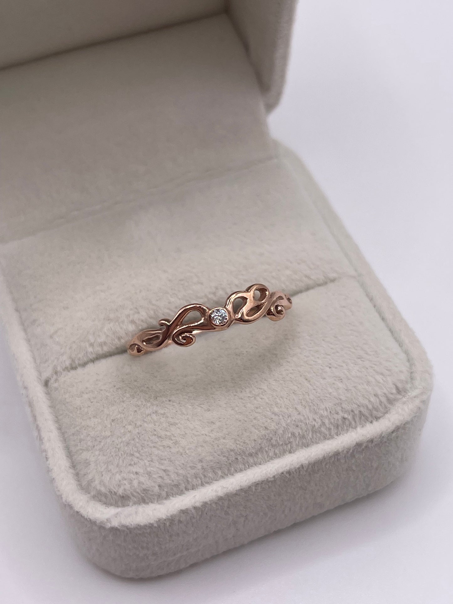 Clogau 9ct rose gold diamond ring