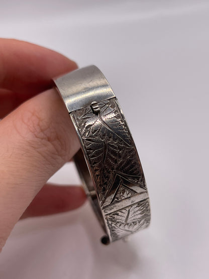 Antique silver bangle